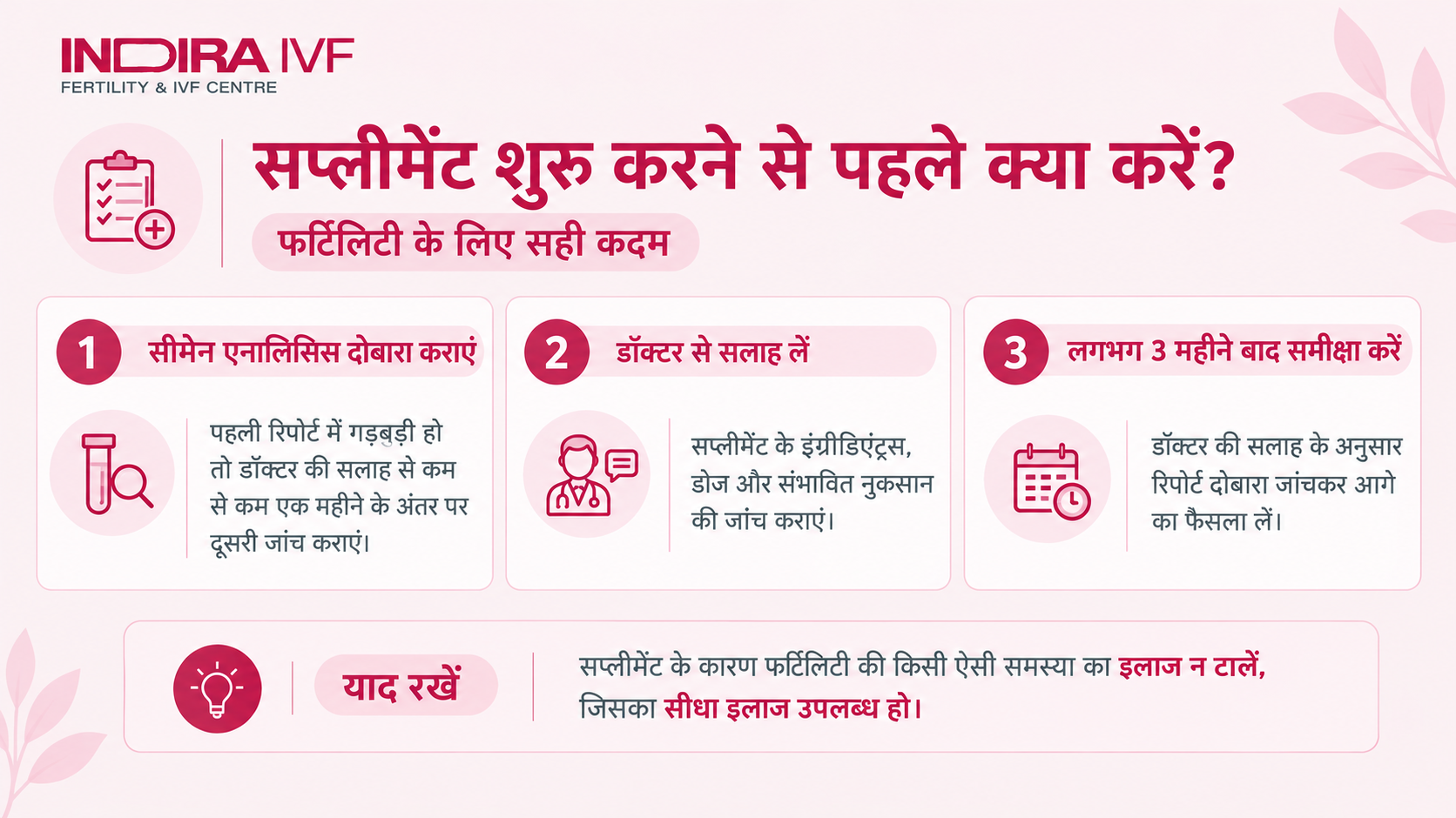 सप्लीमेंट शुरू करने से पहले जरूरी कदम