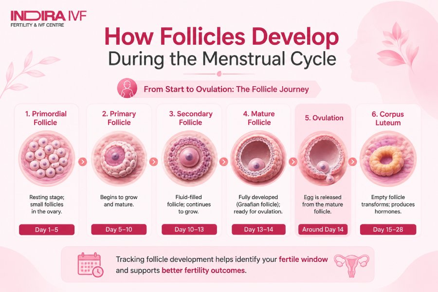 How follicles develop during the cycle
