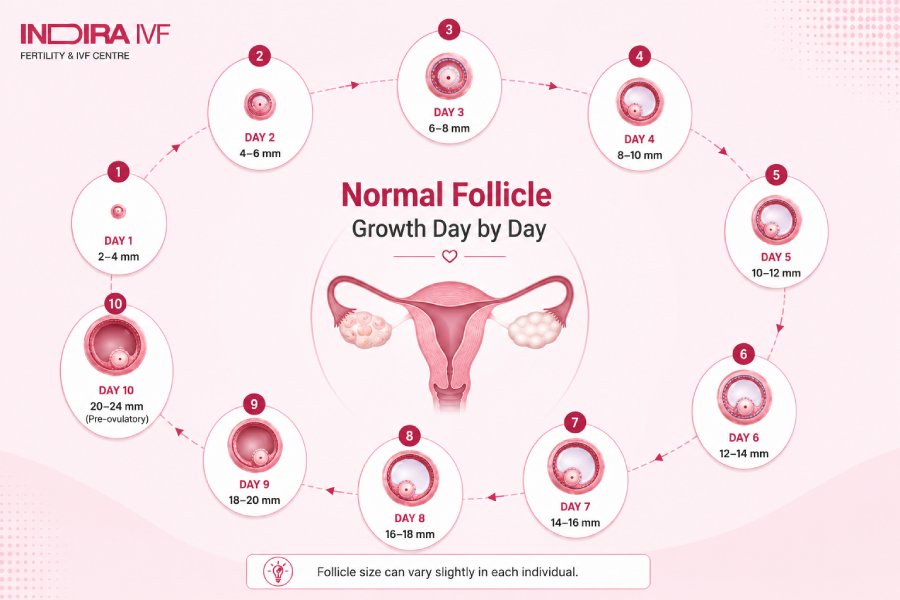 Normal follicle growth timeline