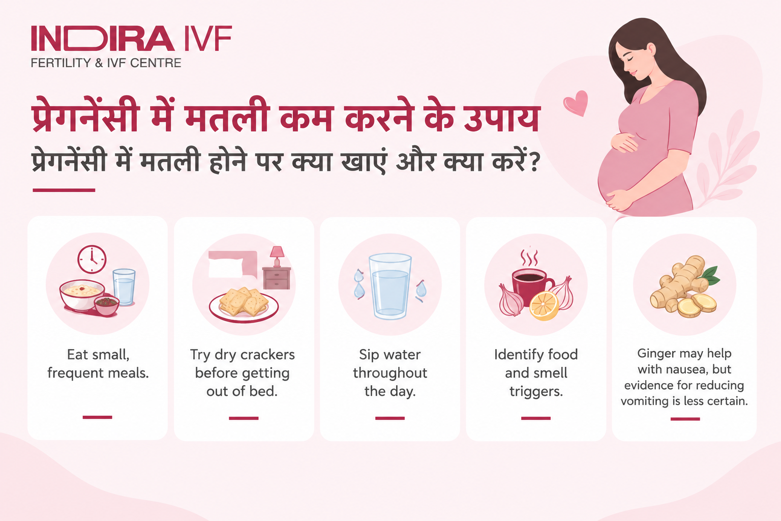 Pregnancy Nausea Relief Tips Infographic